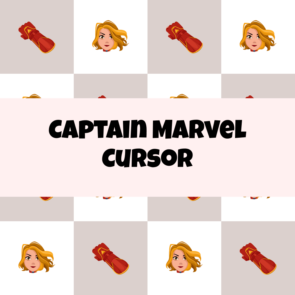 Preview Captain Marvel cursor custom cursor pack